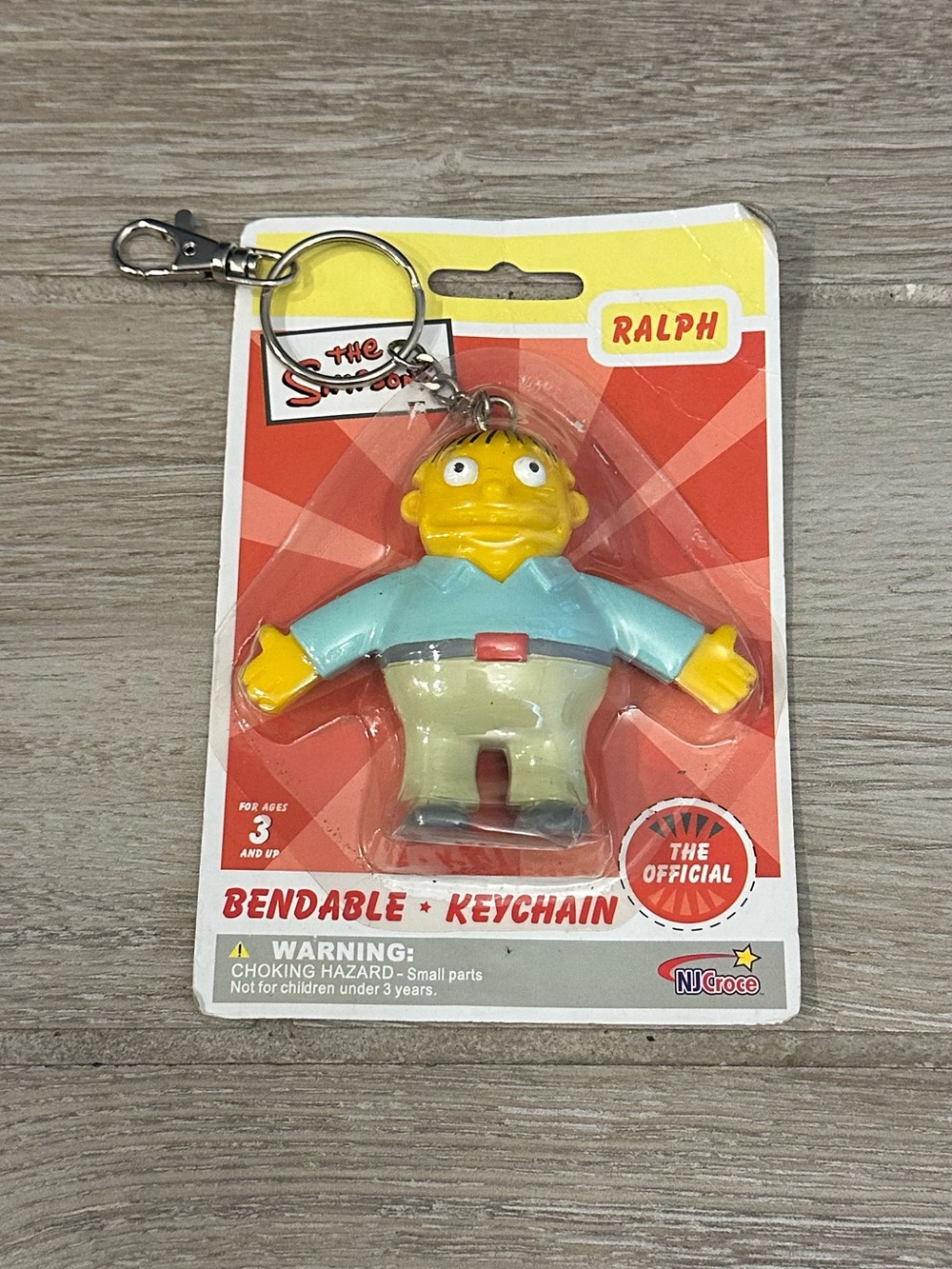VTG 2004 The Simpsons “Ralph Wiggum” Bendable Keychain